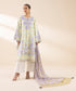 Women's Unstitched Textured Lawn Embroidered Multi 3 Piece Suit